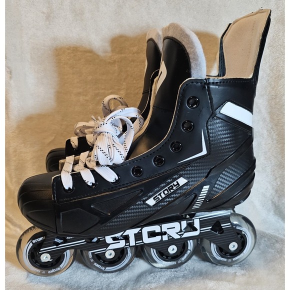 Mission Other - Story Compact Mission Hockey Inline Skates Black & White Men's Size 8 NWOB